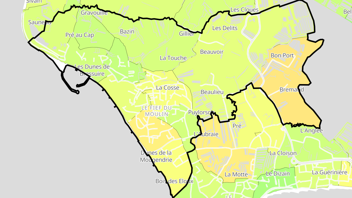 Carte des prix de l'immobilier L'Épine