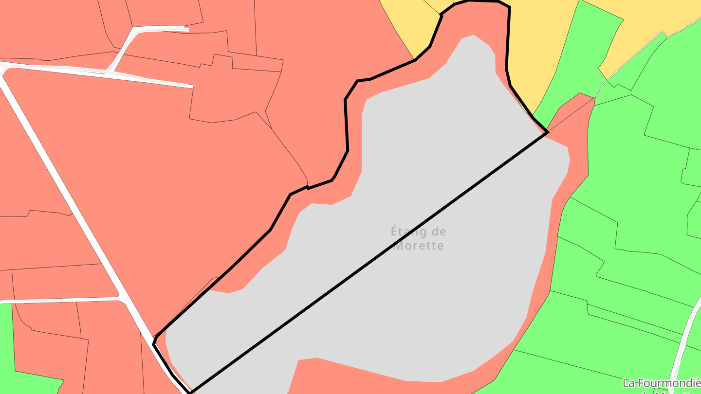 Carte des prix de l'immobilier L'Étang de Morette