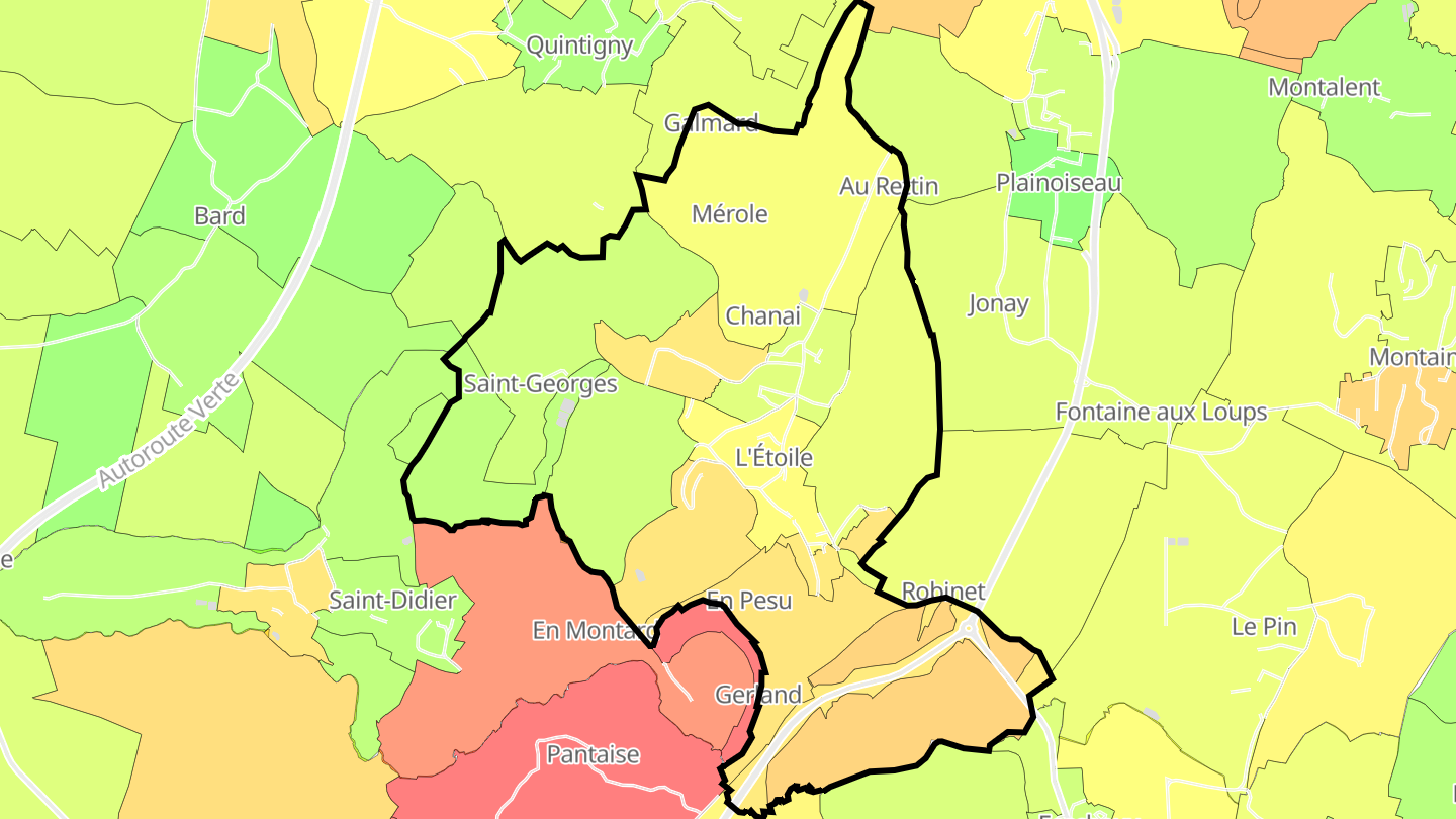 Carte des prix de l'immobilier L'Étoile
