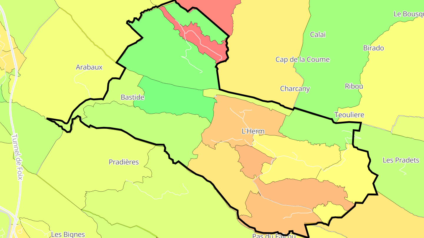 Carte des prix de l'immobilier L'Herm