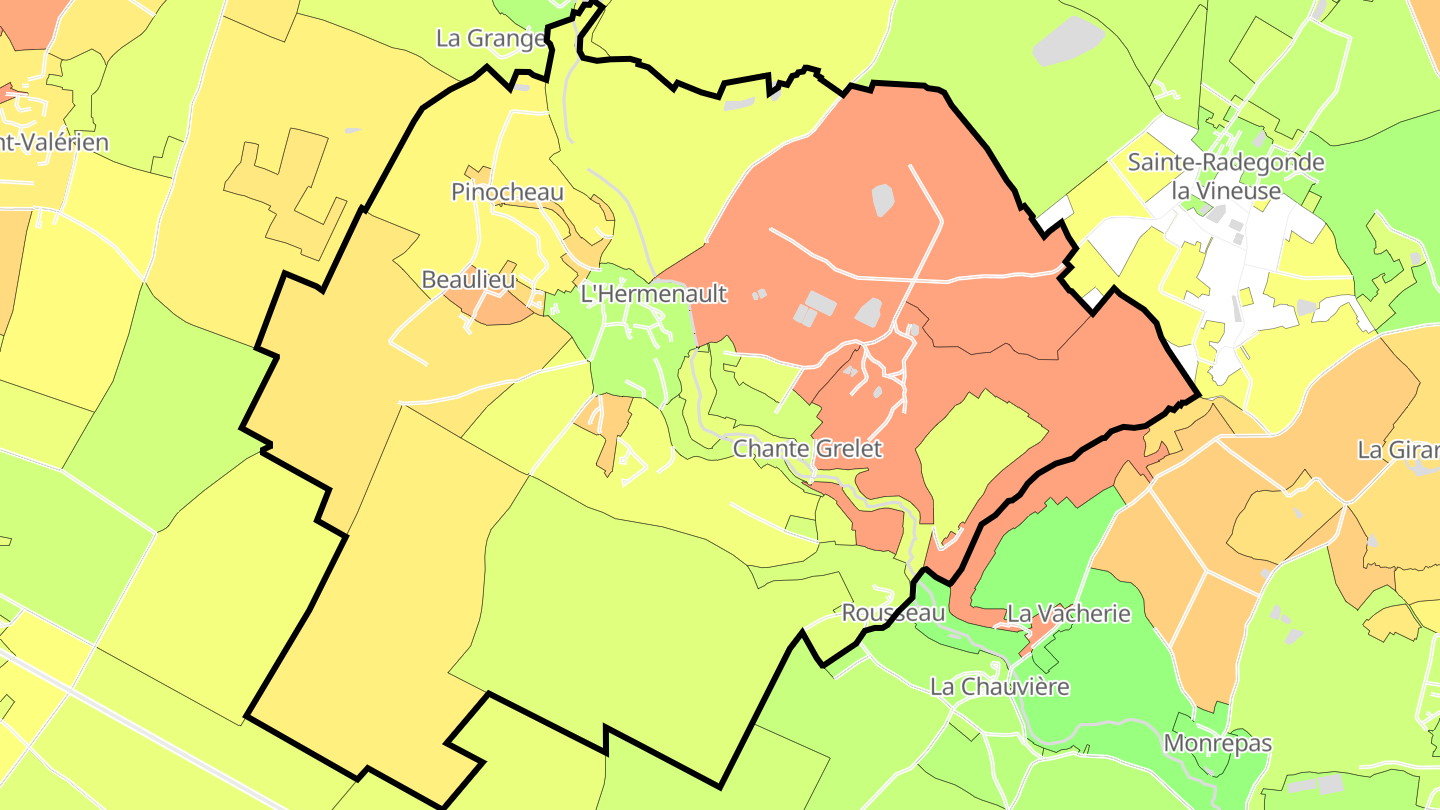 Carte des prix de l'immobilier L'Hermenault
