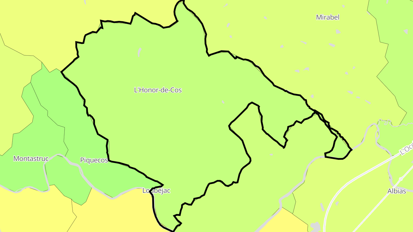 Carte des prix de l'immobilier L'Honor-de-Cos