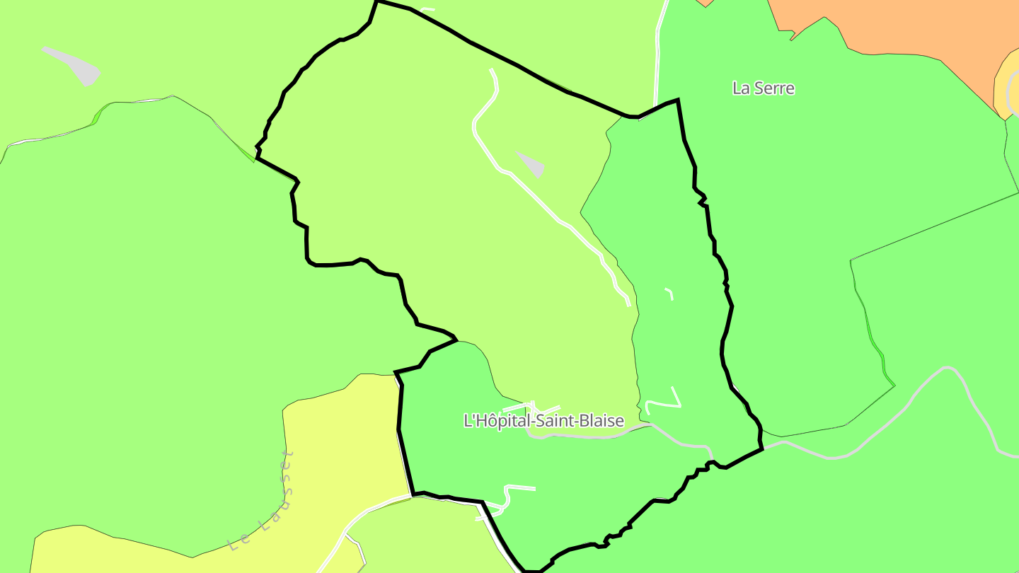 Carte des prix de l'immobilier L'Hôpital-Saint-Blaise