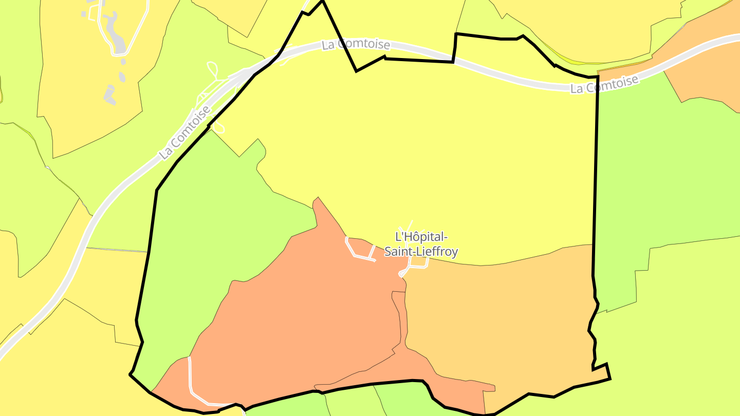 Carte des prix de l'immobilier L'Hôpital-Saint-Lieffroy