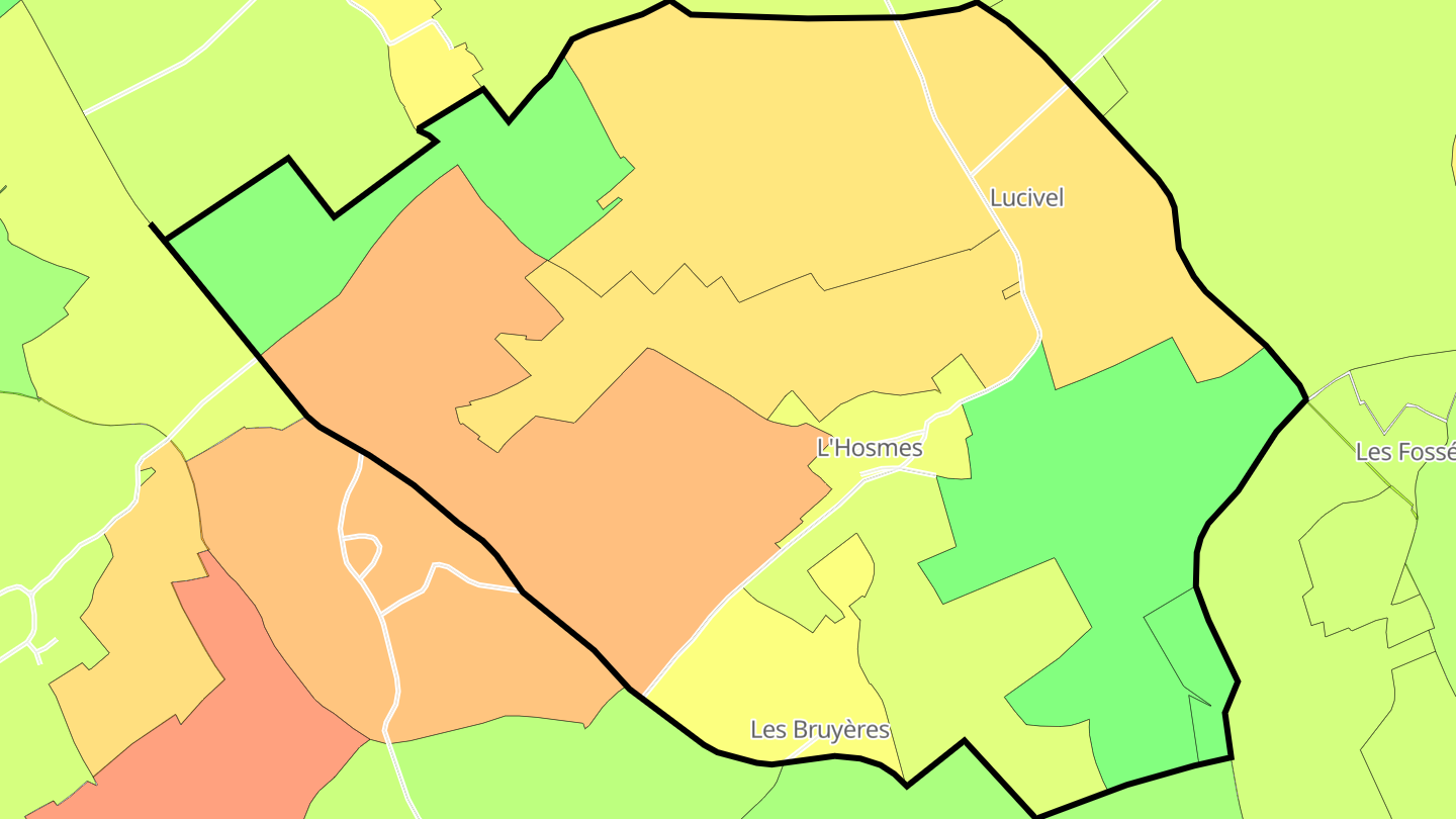 Carte des prix de l'immobilier L'Hosmes