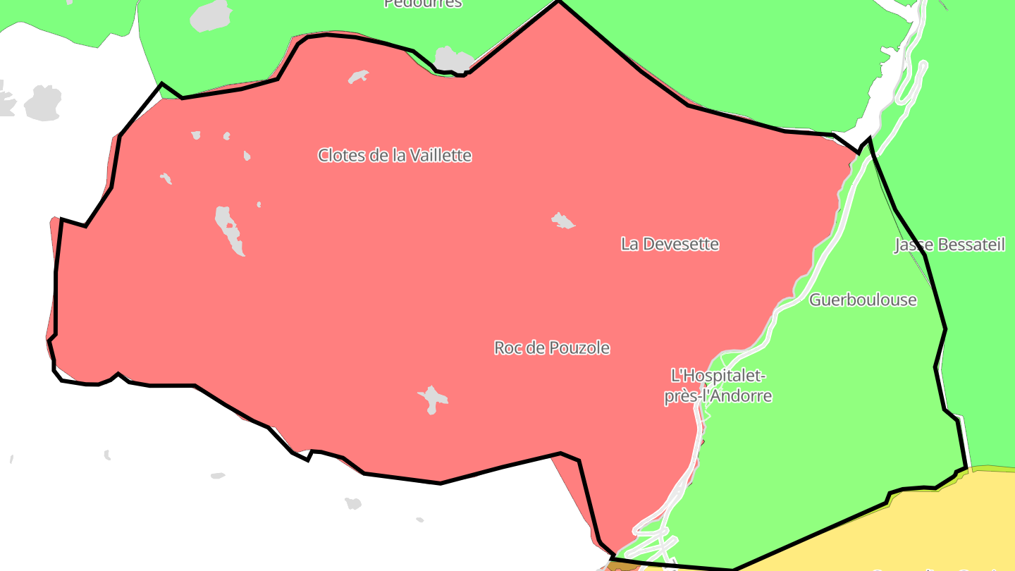 Carte des prix de l'immobilier L'Hospitalet-près-l'Andorre