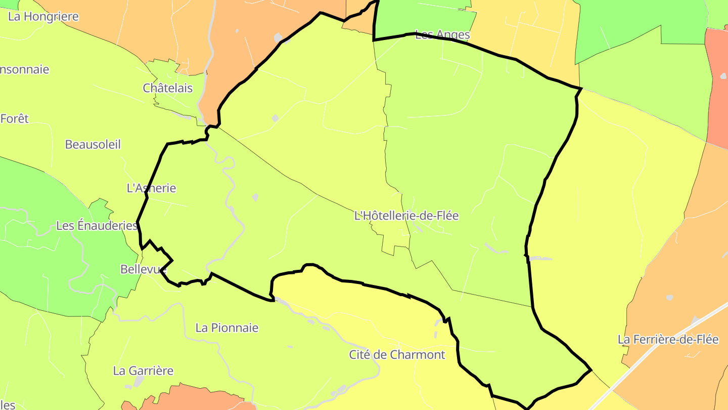 Carte des prix de l'immobilier L'Hôtellerie-de-Flée