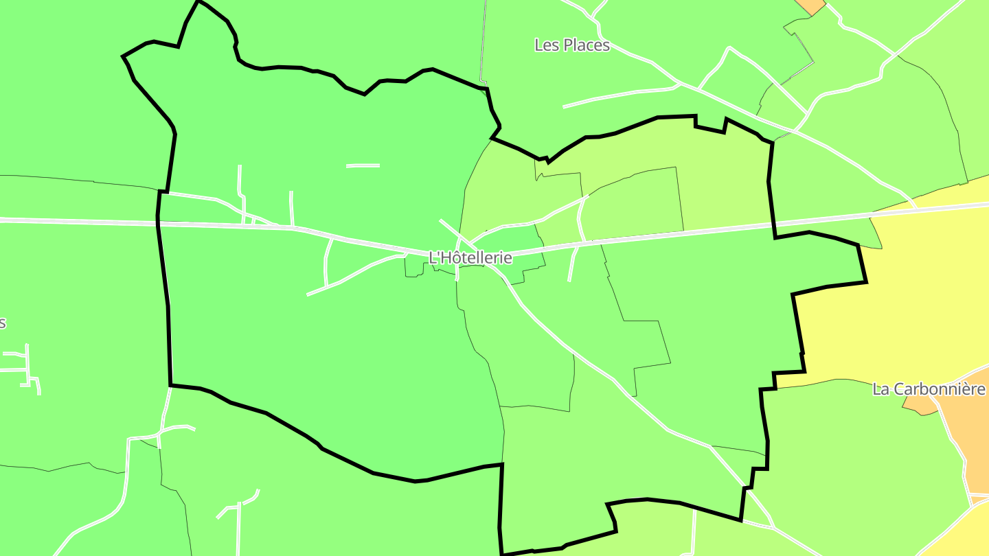 Carte des prix de l'immobilier L'Hôtellerie