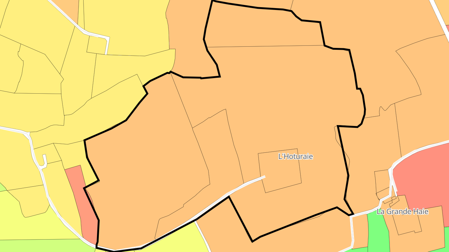 Carte des prix de l'immobilier L'Hoturaie