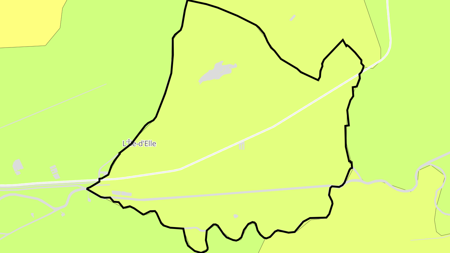 Carte des prix de l'immobilier L'Île-d'Elle