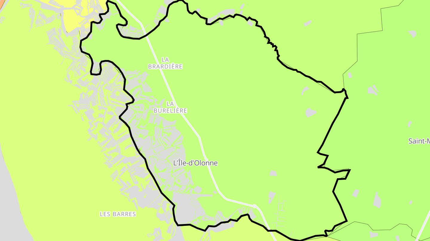 Carte des prix de l'immobilier L'Île-d'Olonne