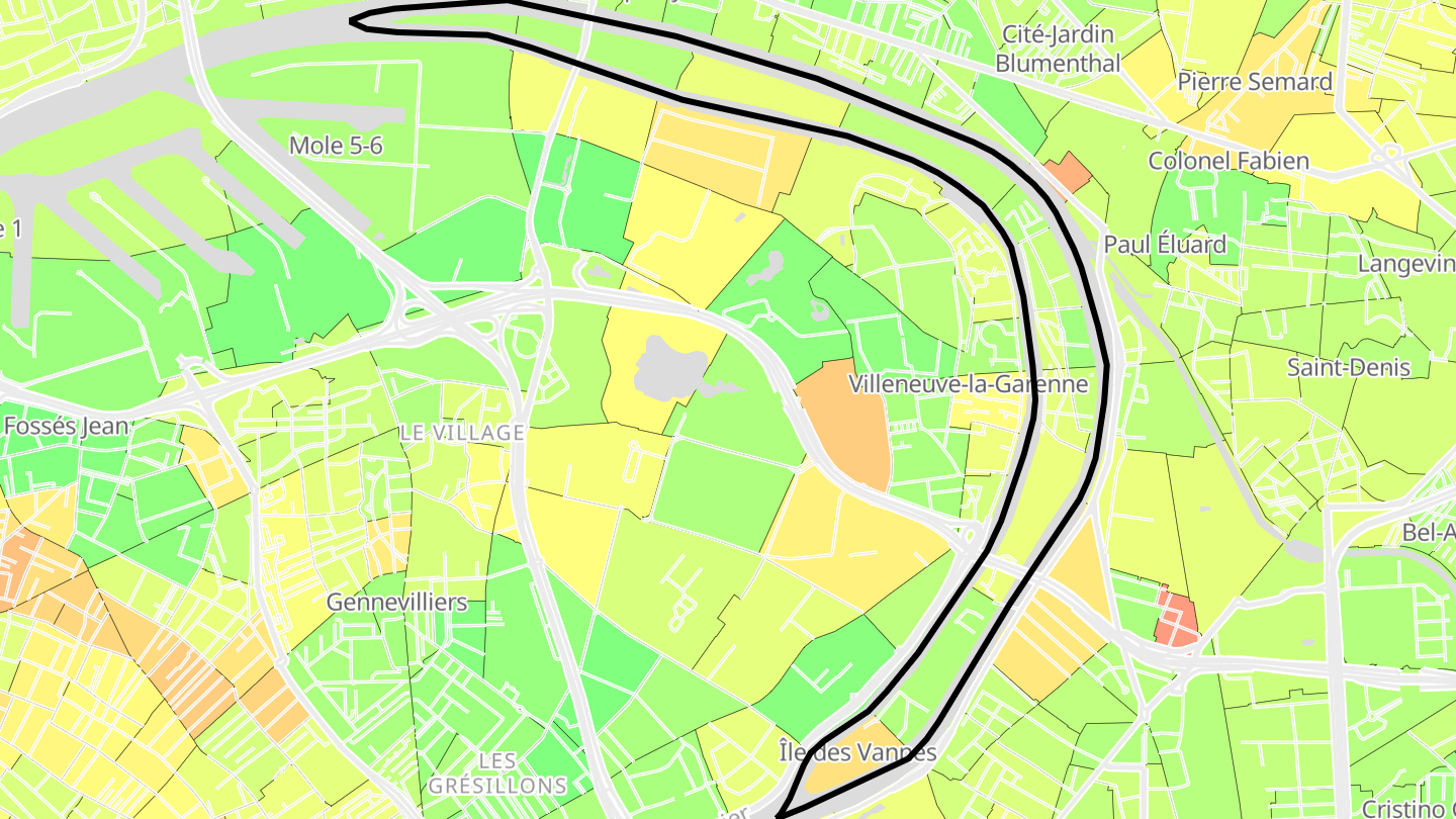 Carte des prix de l'immobilier L'Île-Saint-Denis