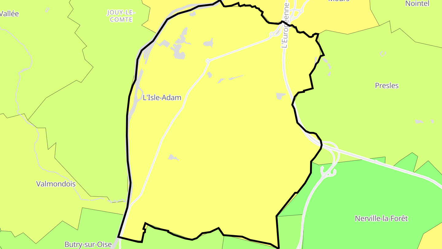 Carte des prix de l'immobilier L'Isle-Adam