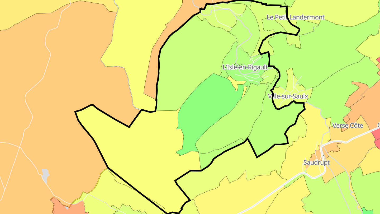 Carte des prix de l'immobilier L'Isle-en-Rigault