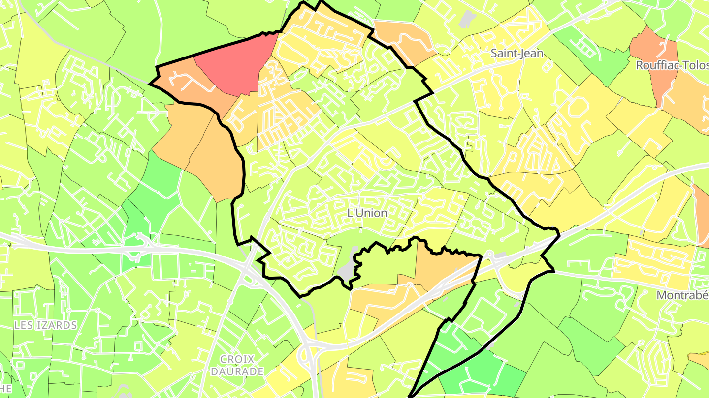 Carte des prix de l'immobilier L'Union