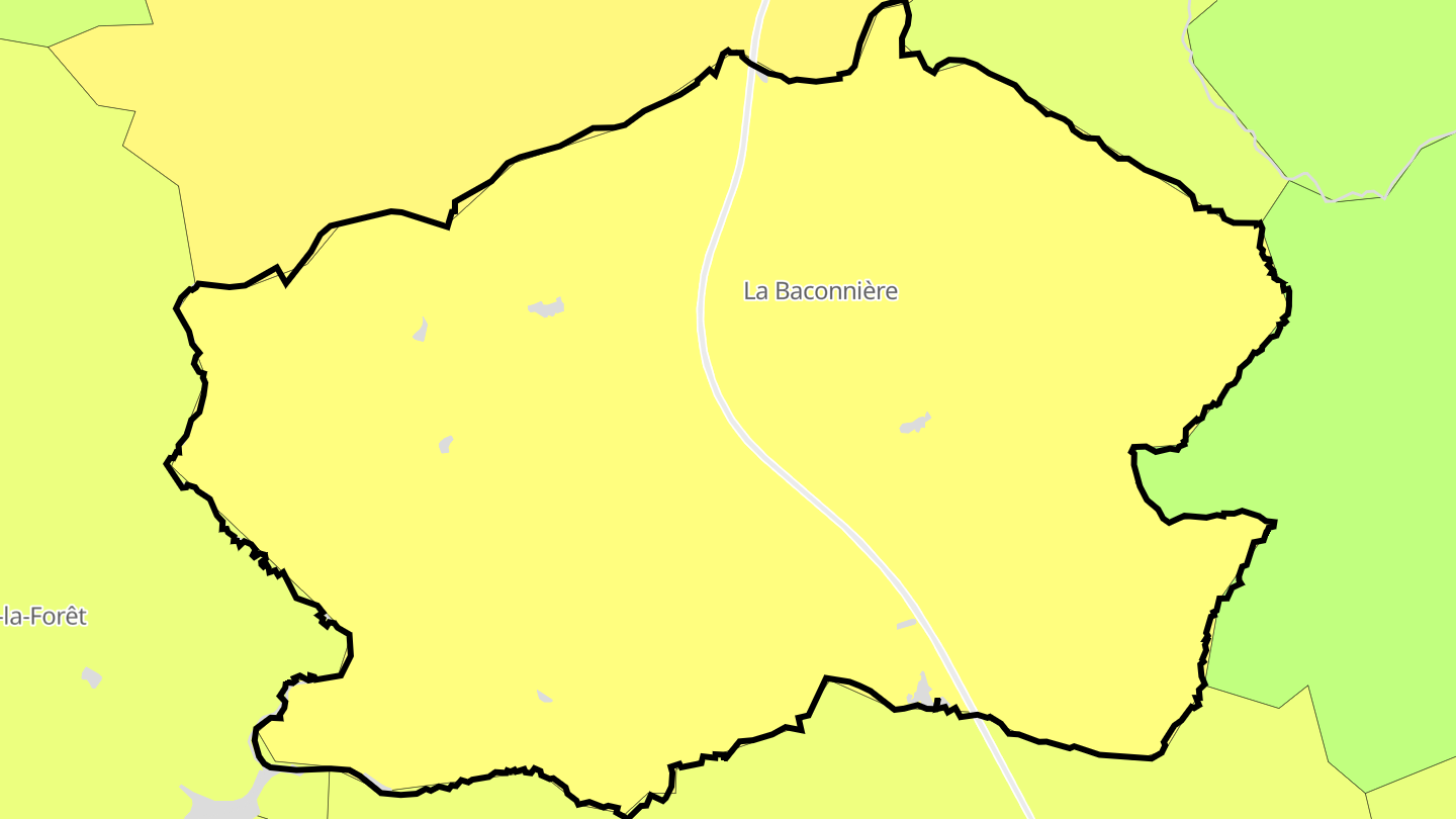 Carte des prix de l'immobilier La Baconnière