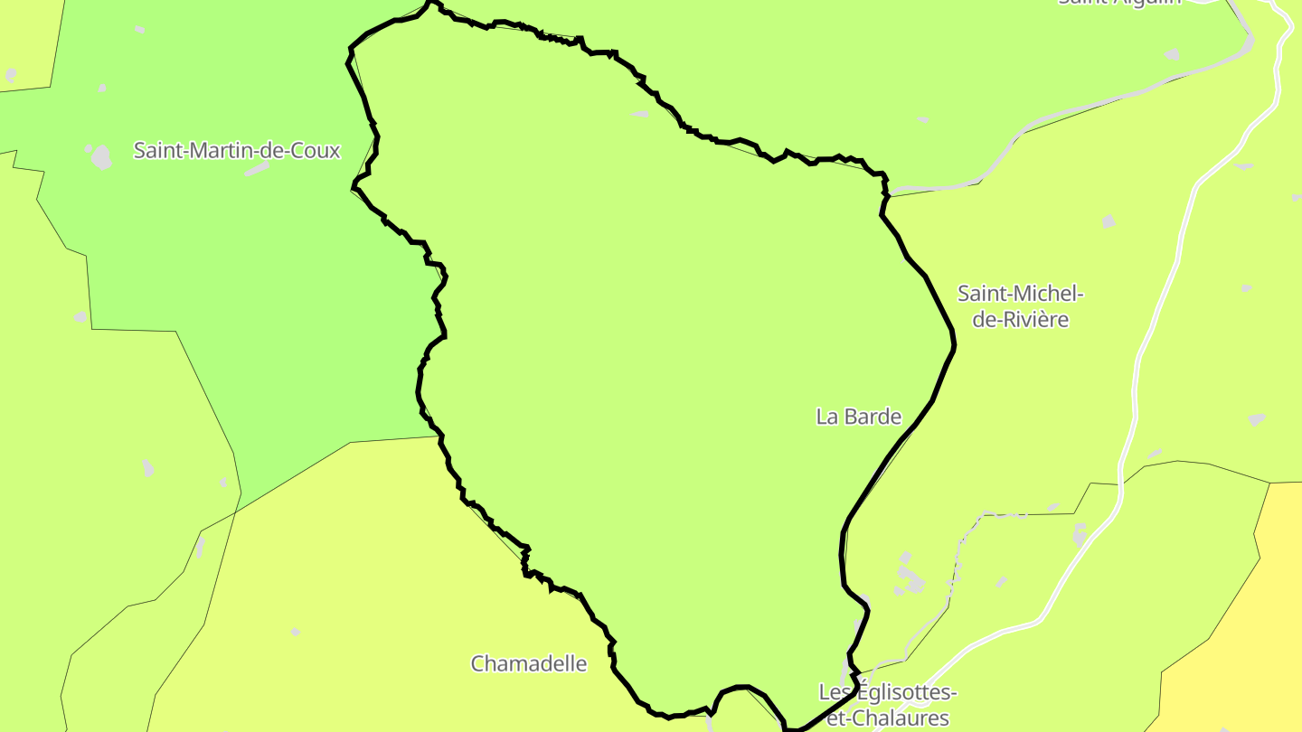 Carte des prix de l'immobilier La Barde