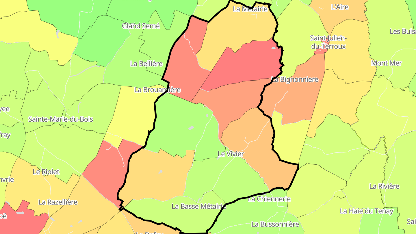 Carte des prix de l'immobilier La Baroche-Gondouin