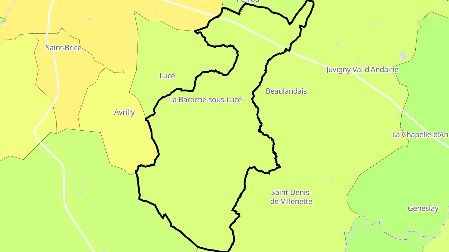 Carte des prix de l'immobilier La Baroche-sous-Lucé
