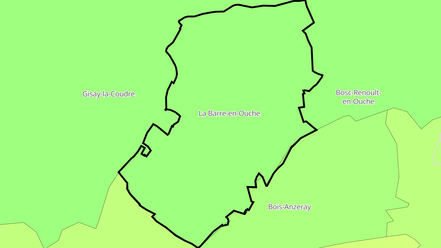Carte des prix de l'immobilier La Barre-en-Ouche