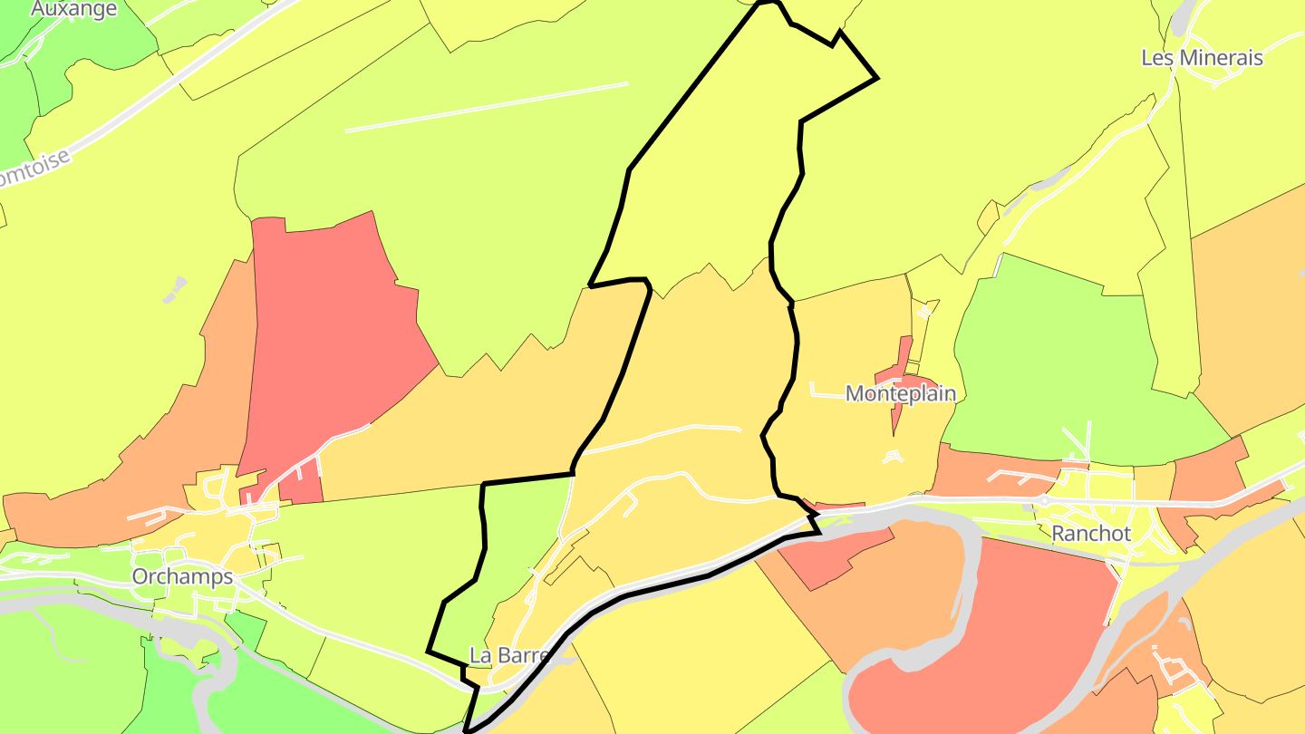 Carte des prix de l'immobilier La Barre