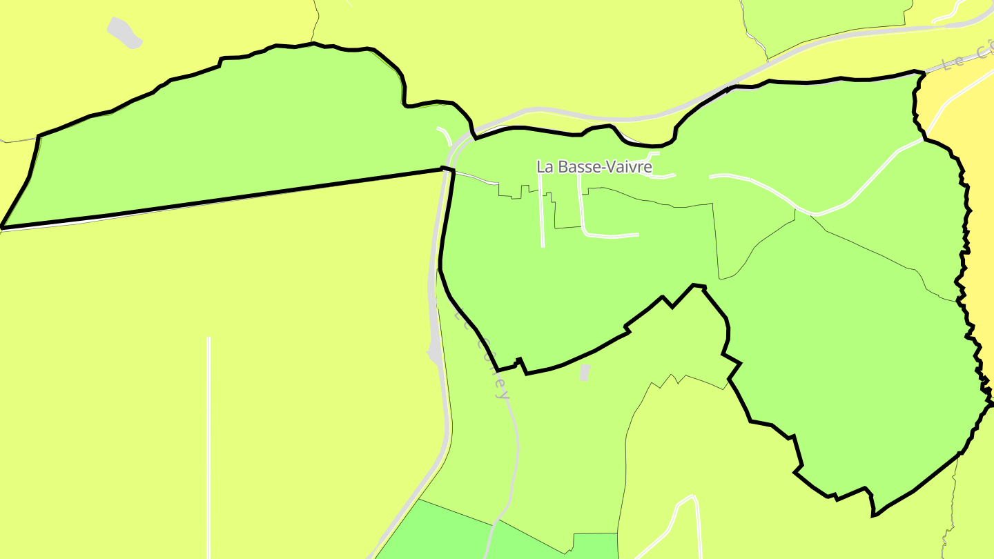 Carte des prix de l'immobilier La Basse-Vaivre