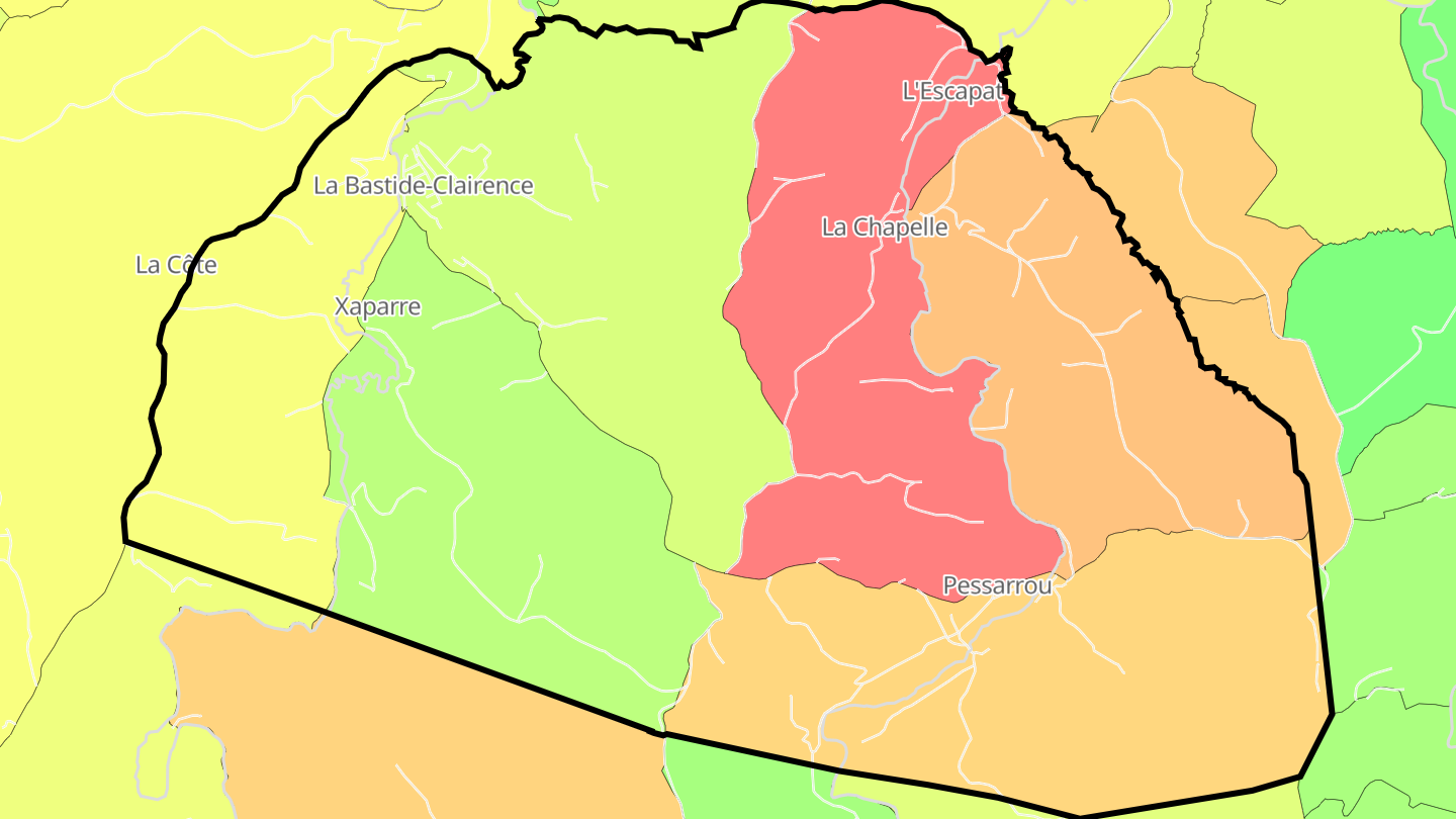 Carte des prix de l'immobilier La Bastide-Clairence
