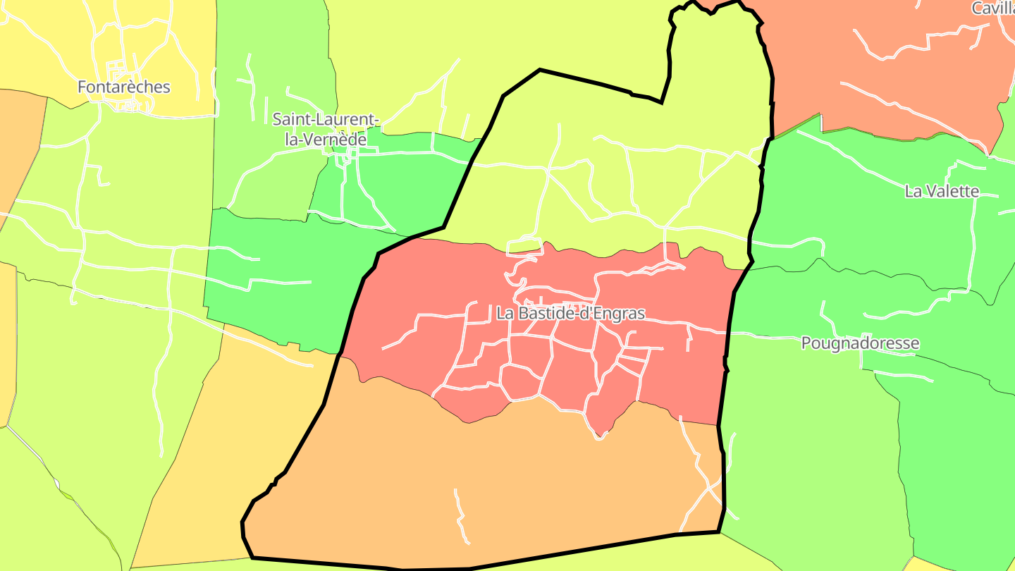 Carte des prix de l'immobilier La Bastide-d'Engras