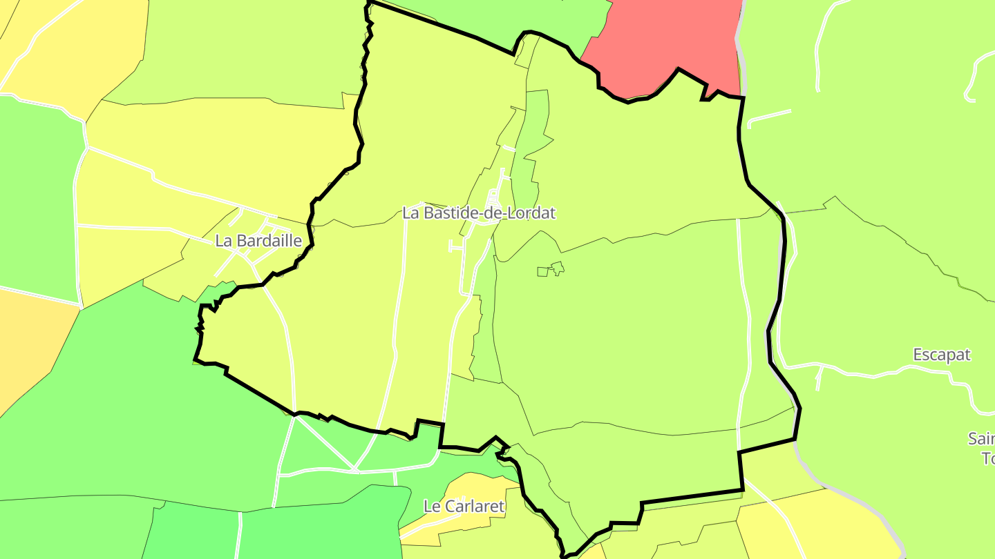 Carte des prix de l'immobilier La Bastide-de-Lordat