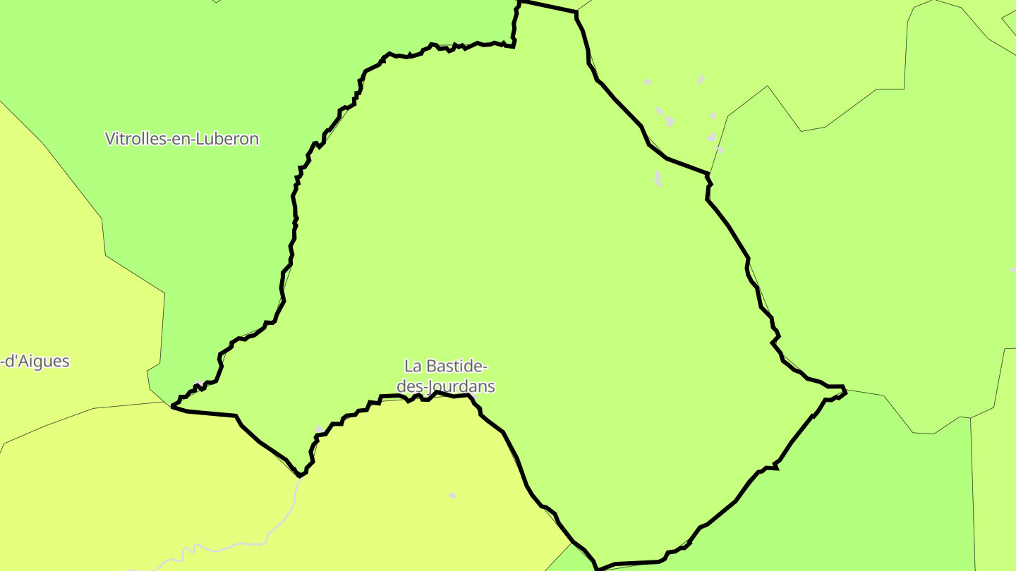 Carte des prix de l'immobilier La Bastide-des-Jourdans