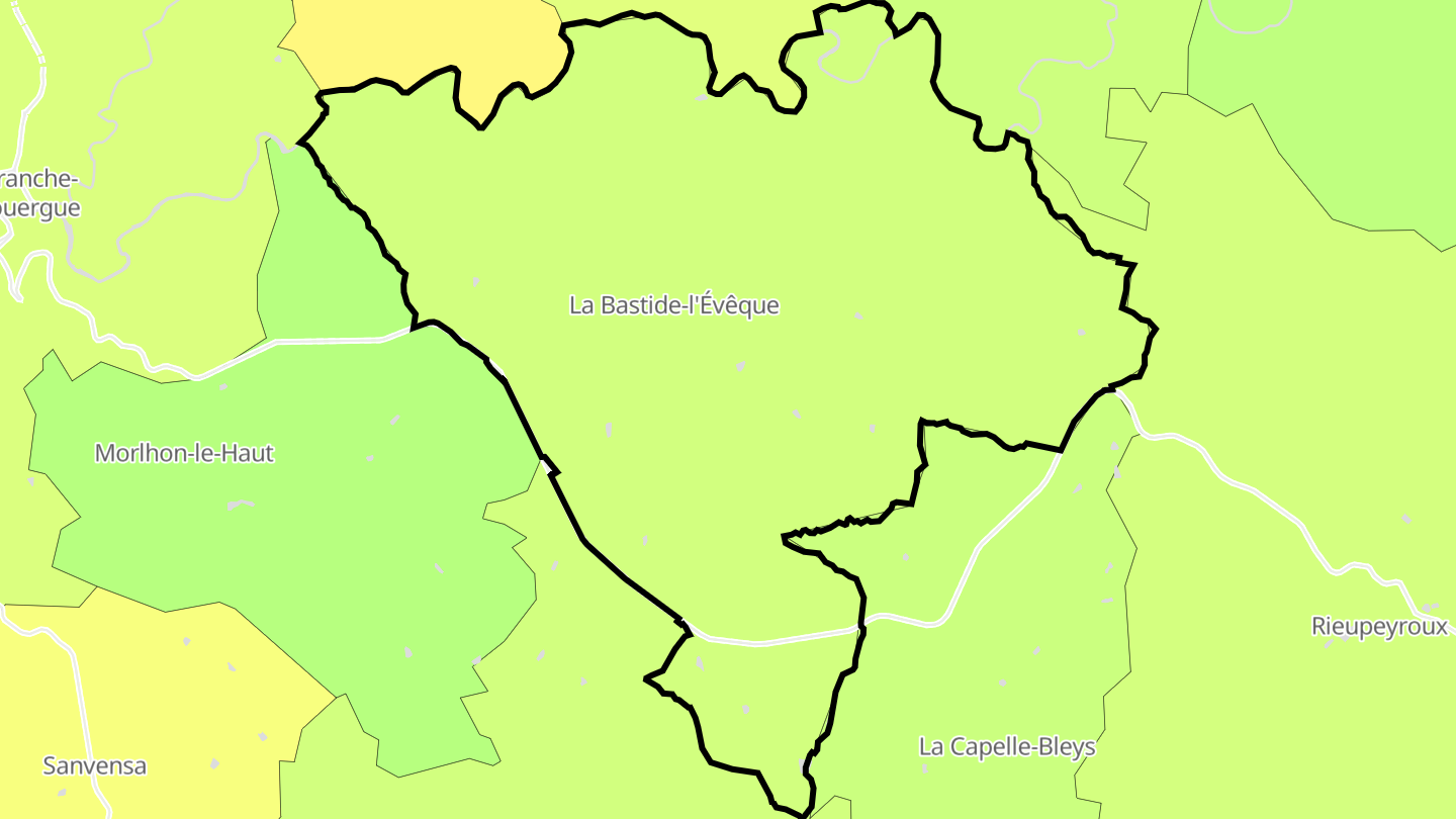 Carte des prix de l'immobilier La Bastide-l'Évêque