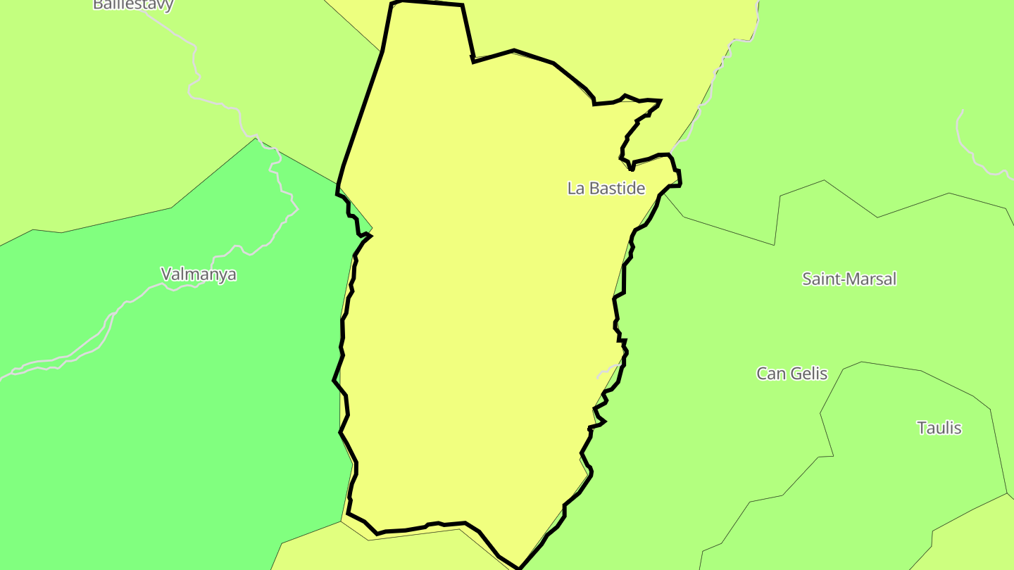 Carte des prix de l'immobilier La Bastide