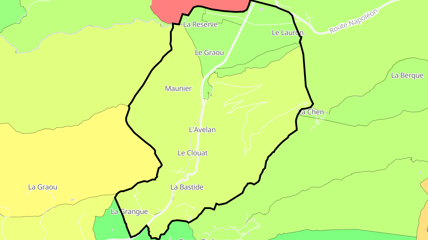 Carte des prix de l'immobilier La Bastide