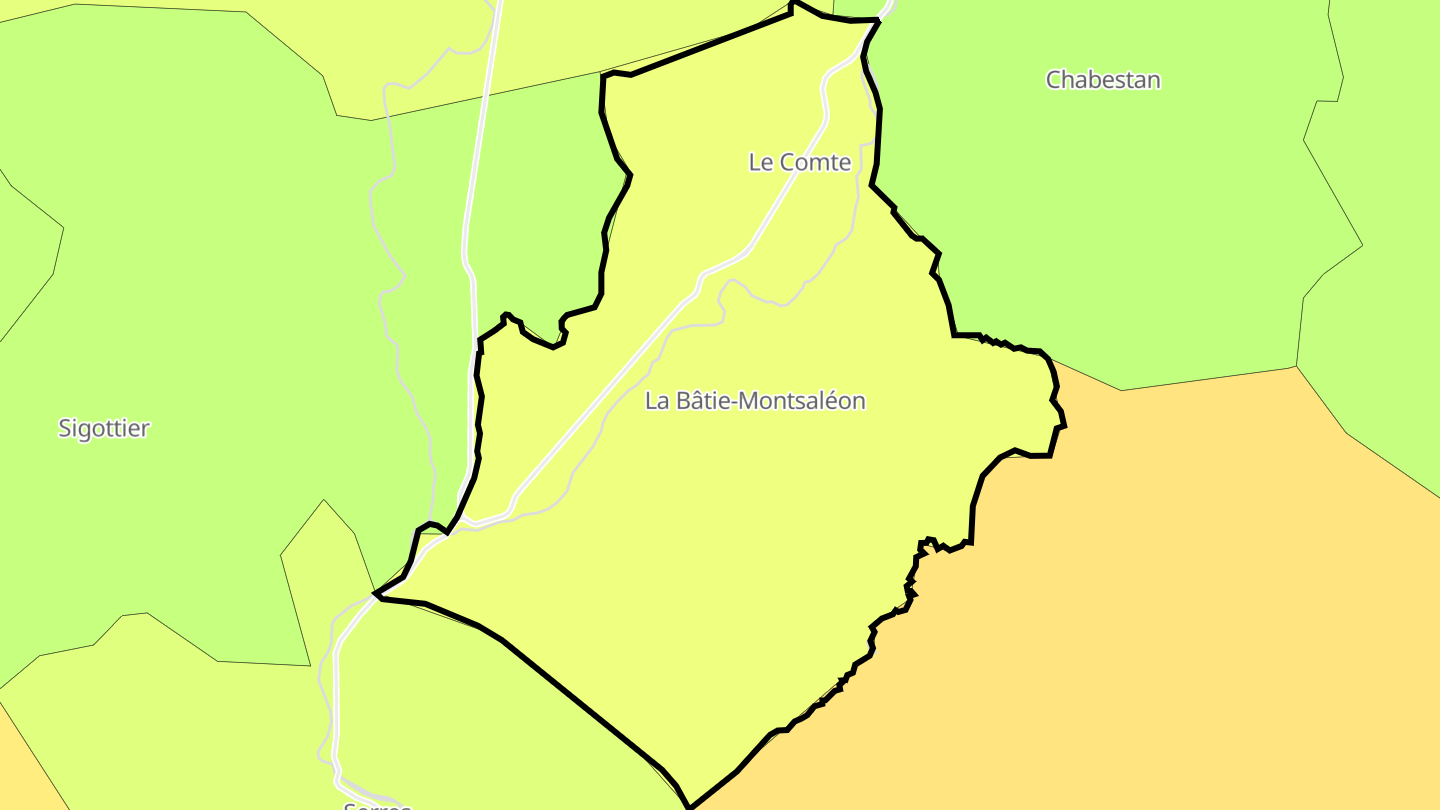 Carte des prix de l'immobilier La Bâtie-Montsaléon