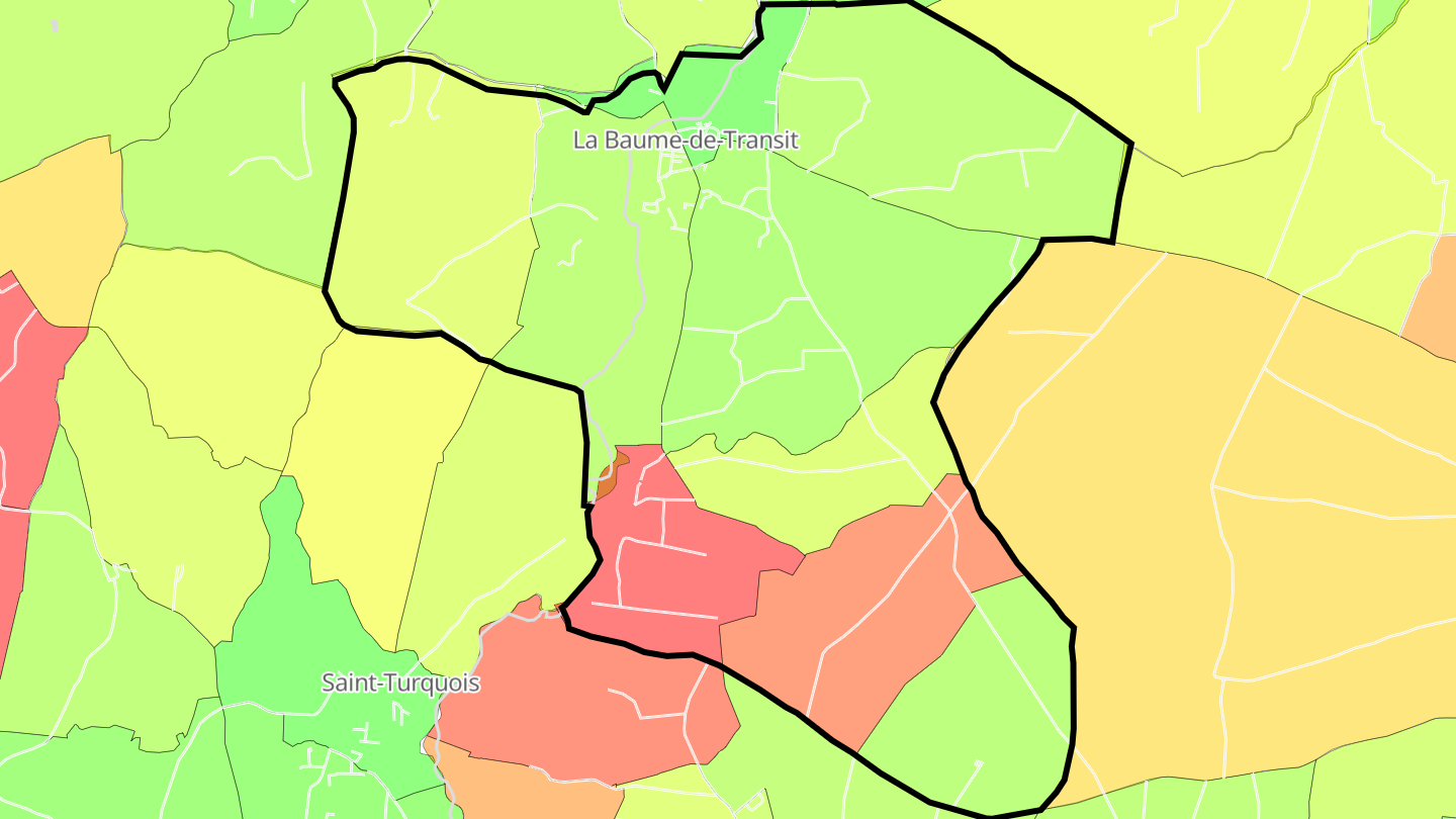 Carte des prix de l'immobilier La Baume-de-Transit