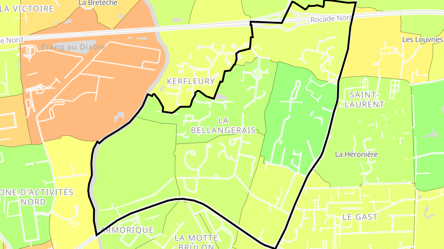 Carte des prix de l'immobilier La Bellangerais