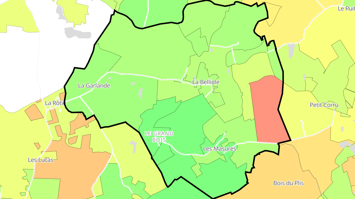 Carte des prix de l'immobilier La Belliole