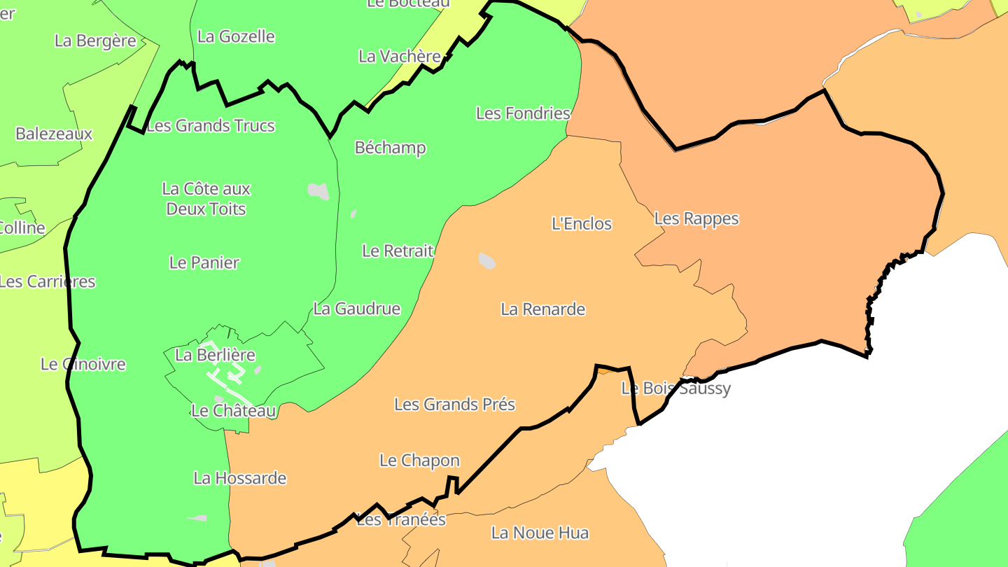 Carte des prix de l'immobilier La Berlière