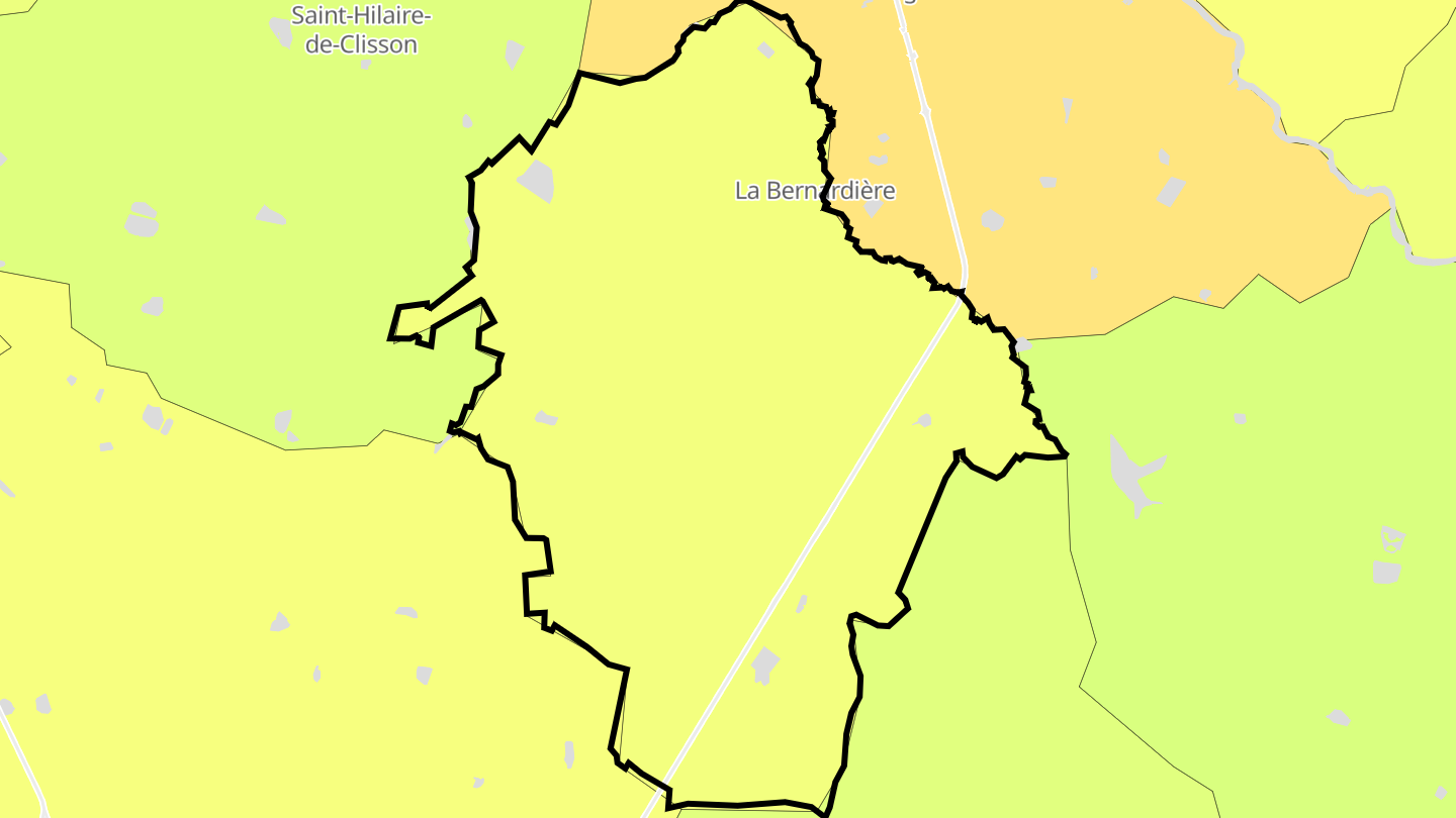 Carte des prix de l'immobilier La Bernardière