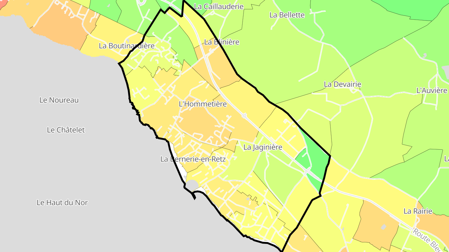 Carte des prix de l'immobilier La Bernerie-en-Retz