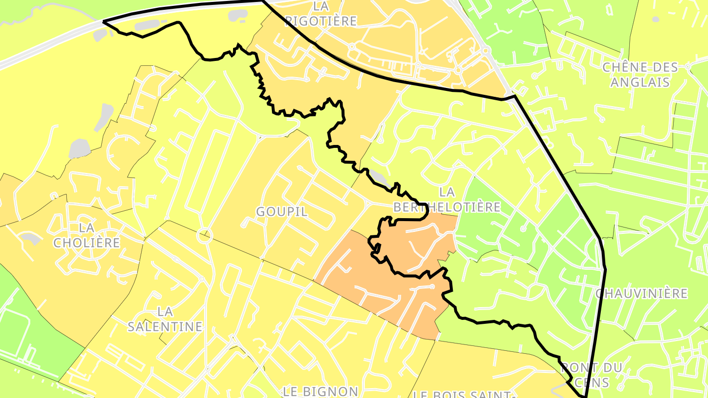 Carte des prix de l'immobilier La Berthelotière