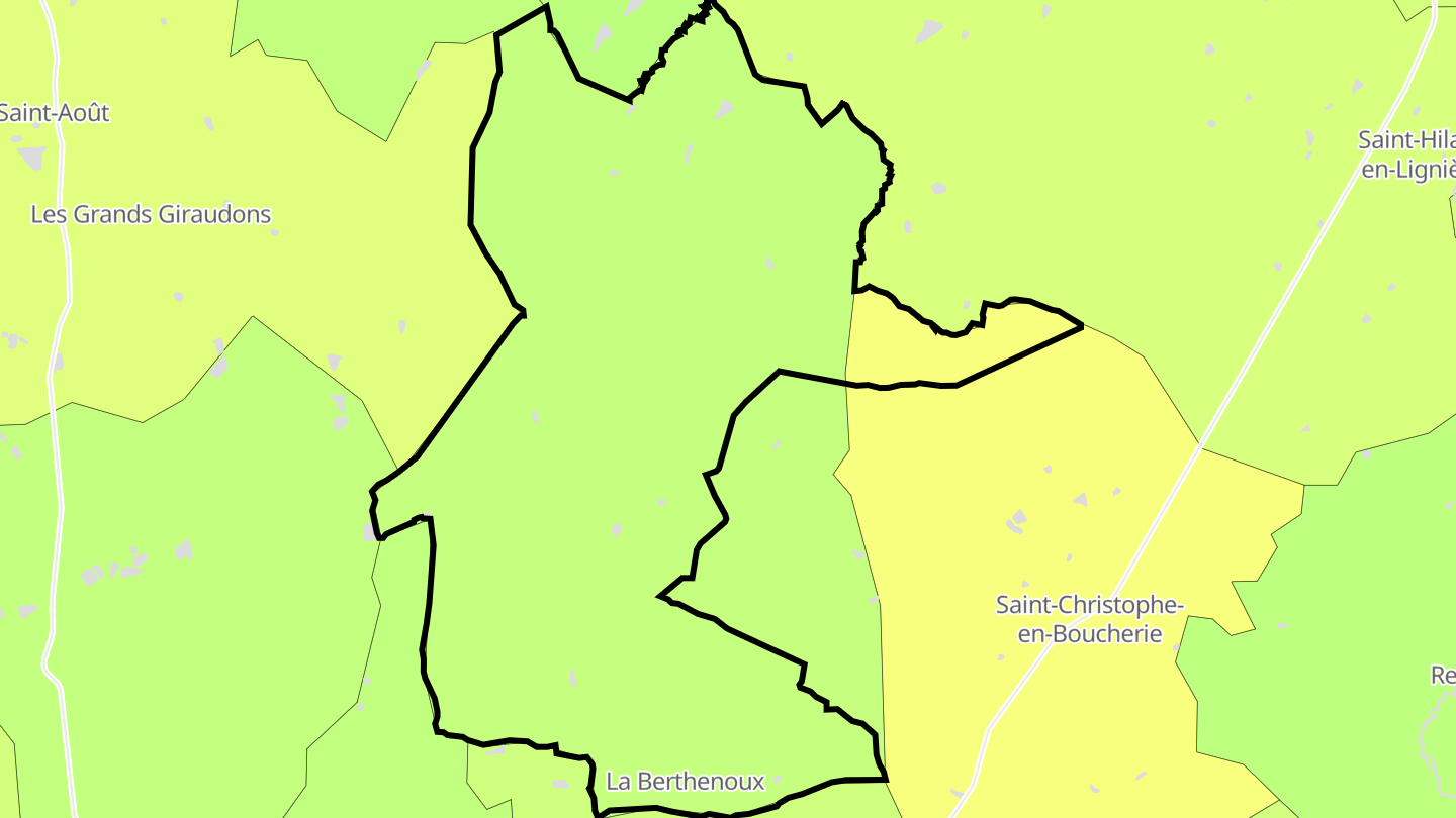 Carte des prix de l'immobilier La Berthenoux