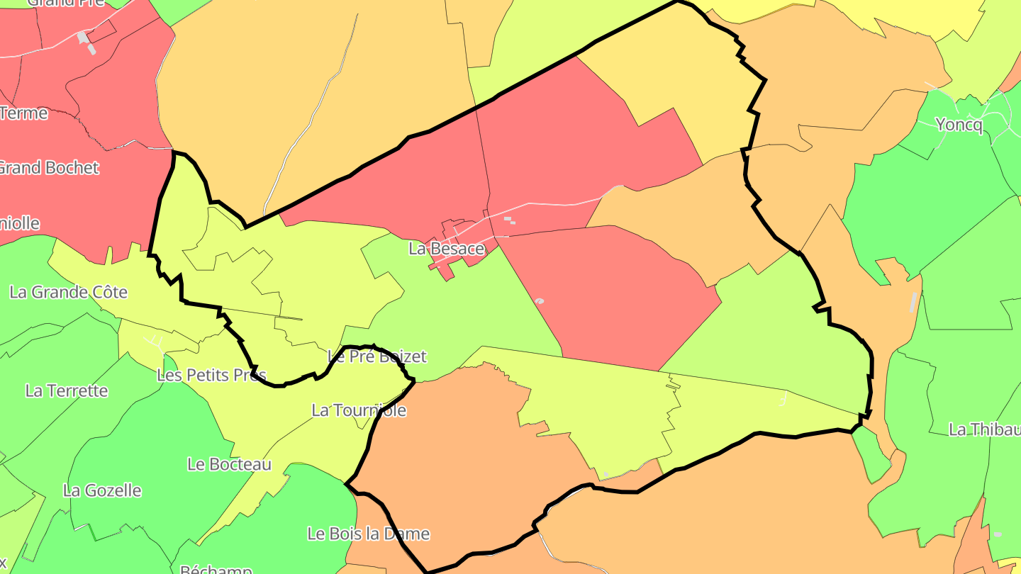 Carte des prix de l'immobilier La Besace