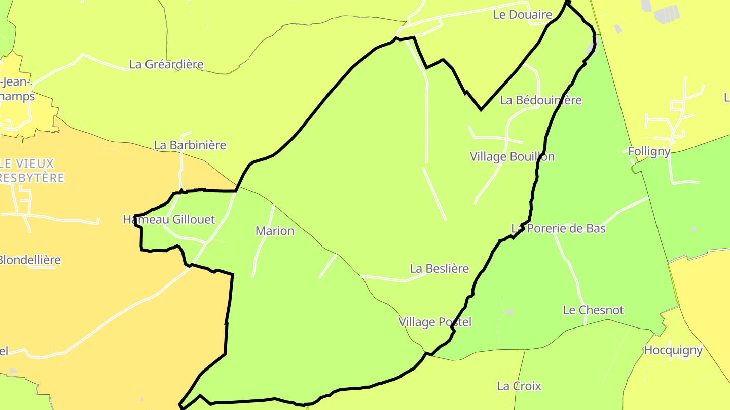 Carte des prix de l'immobilier La Beslière