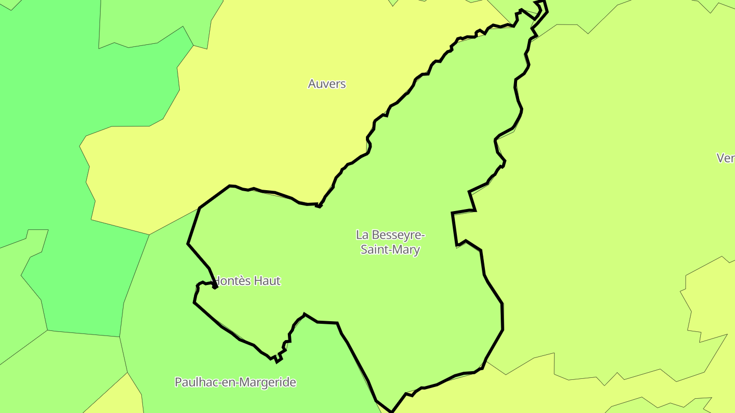 Carte des prix de l'immobilier La Besseyre-Saint-Mary