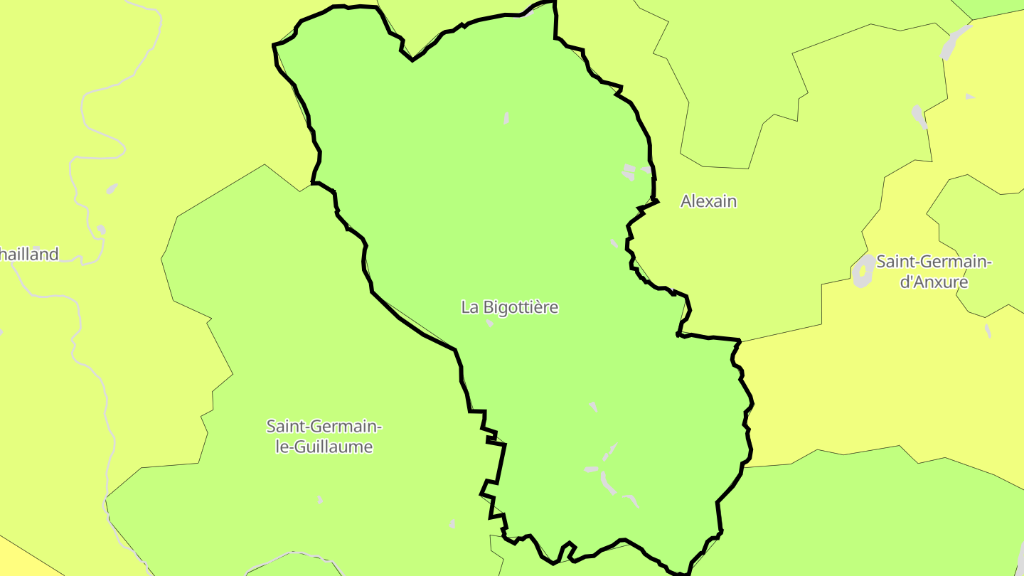 Carte des prix de l'immobilier La Bigottière