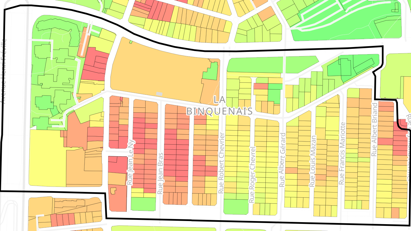 Carte des prix de l'immobilier La Binquenais