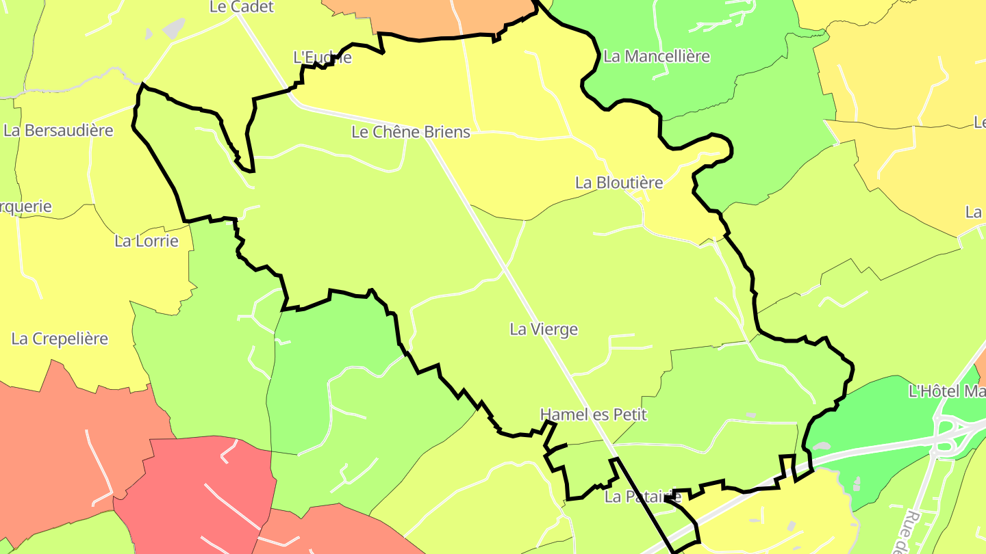 Carte des prix de l'immobilier La Bloutière