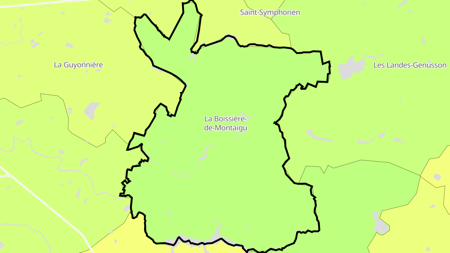 Carte des prix de l'immobilier La Boissière-de-Montaigu