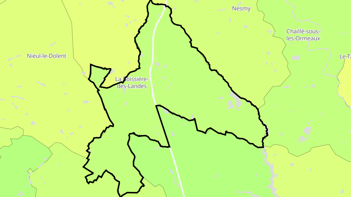Carte des prix de l'immobilier La Boissière-des-Landes